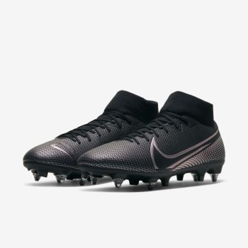 Nike Mercurial Superfly 7 Academy SG-PRO Anti-Clog Traction - Férfi Focicipő - Fekete/Fekete